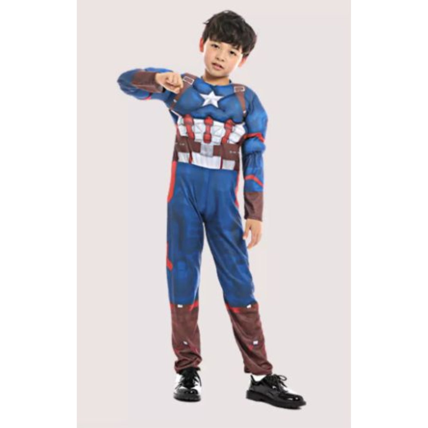 Captain America Kids Costume Set – Marvel Avengers Hero Cosplay Outfit with Shield & Mask for Boys Halloween | MTJ202 party X party