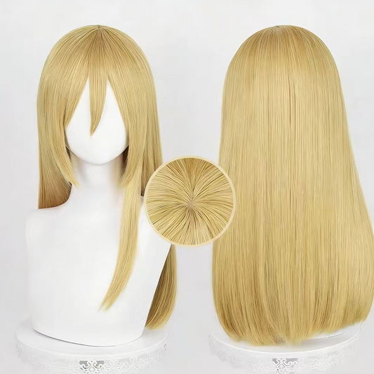 Historia Reiss Light Blonde Curly Cosplay Wig with Realistic Scalp for Anime Costume – AOT013 party X party