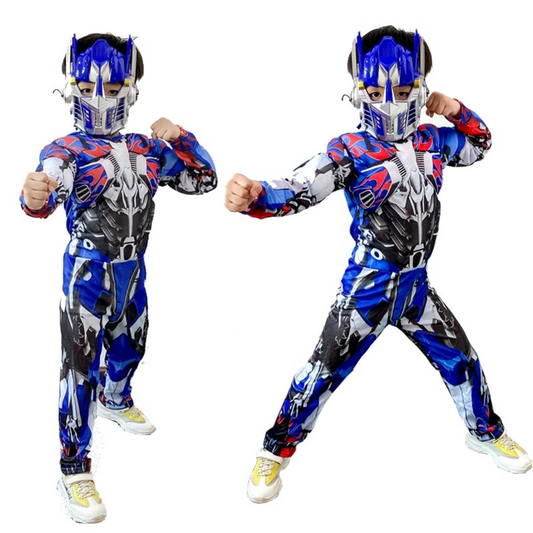 Optimus Prime Kids Costume – Transformers Robot Warrior Cosplay Outfit for Boys Halloween & Stage Show | MTJ204 party X party