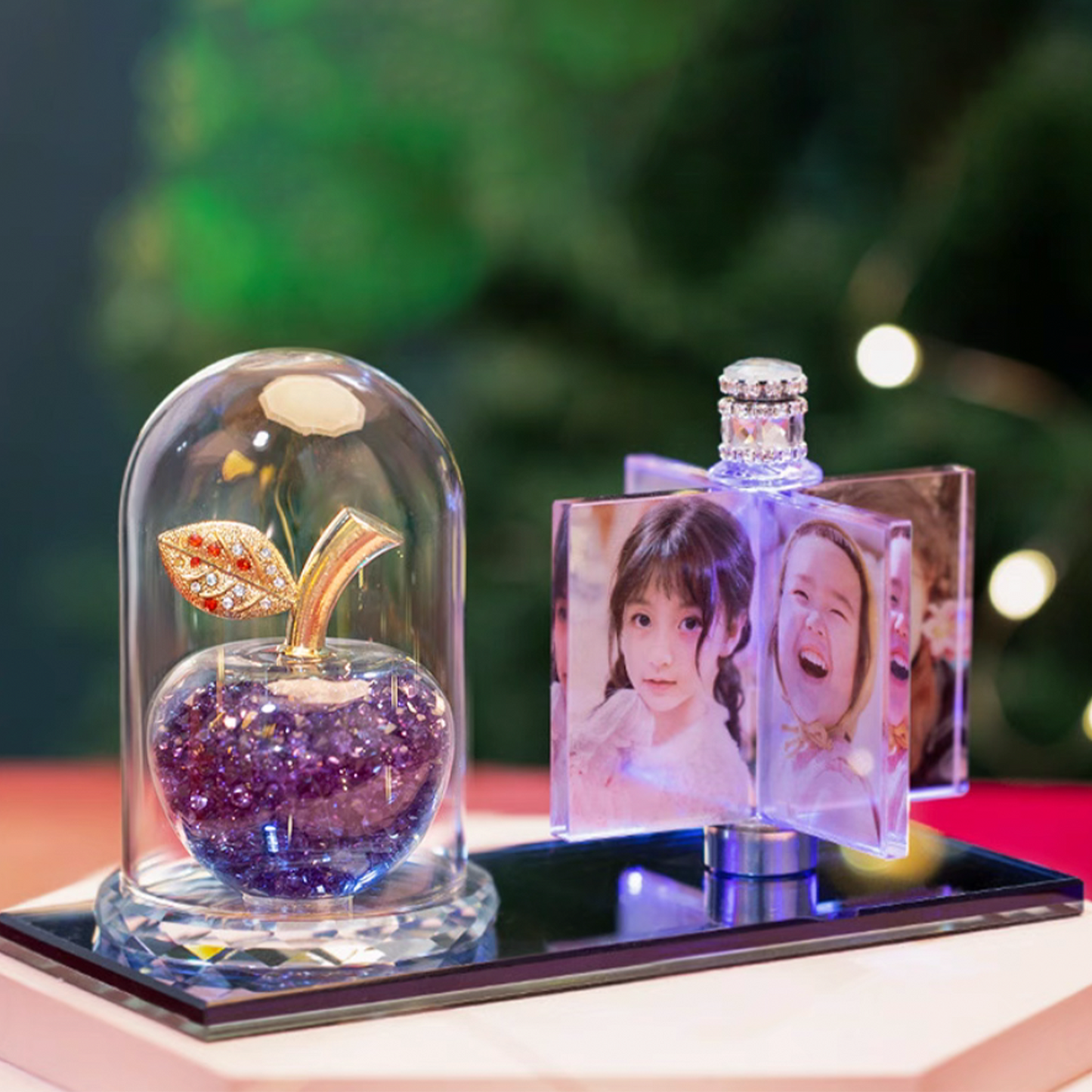 Custom Photo Crystal Lamp | Personalized Glowing Picture Frame | Unique Tabletop Wedding or Anniversary Gift | Creative DIY Light Display