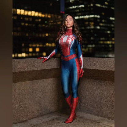 Spider-Man PS4 Women’s Bodysuit Cosplay Costume – Marvel Superhero Zentai Jumpsuit | MTJ304 party X party