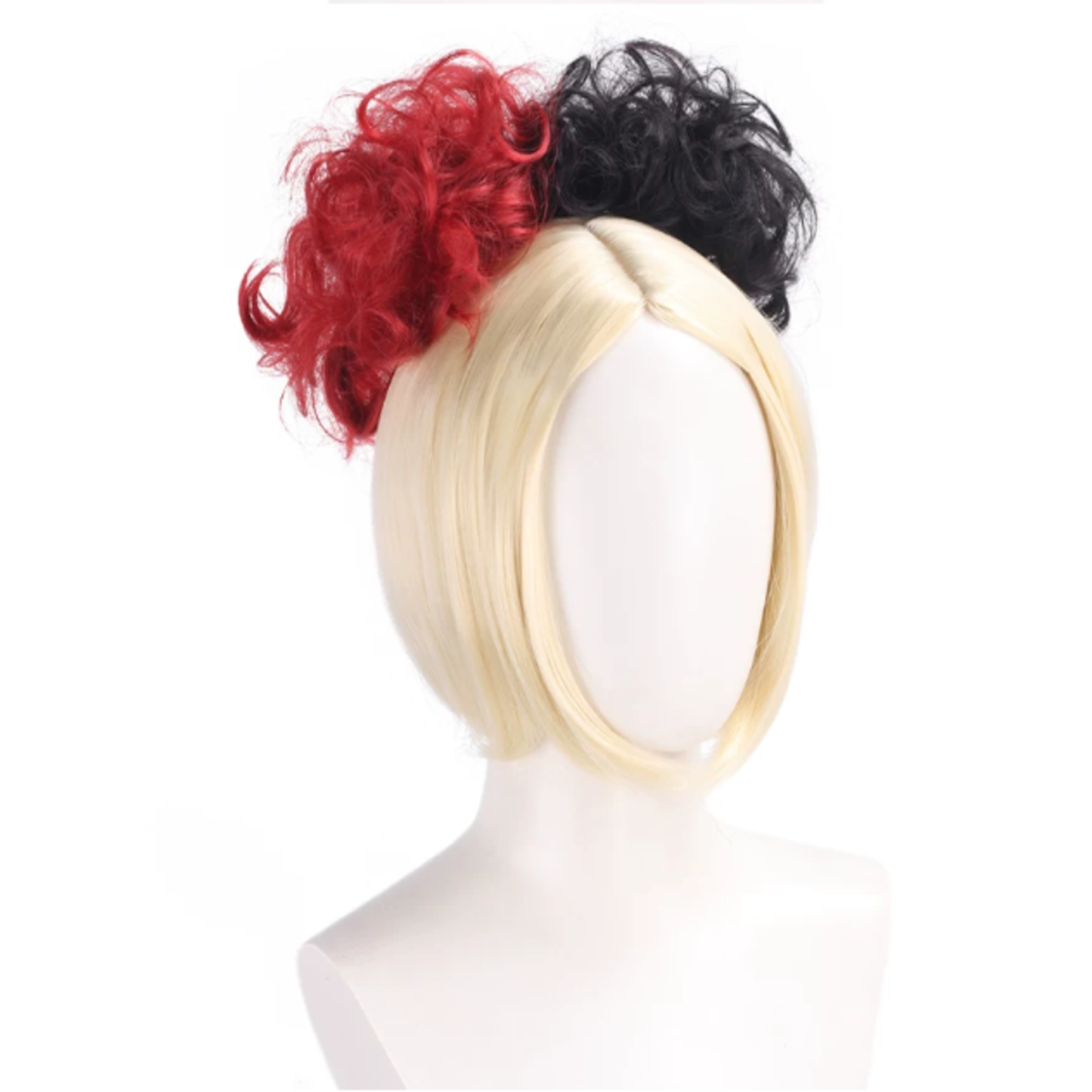 Harley Quinn Suicide Squad Cosplay Wig – Short Black & Red Pigtail Style | DC214 party X party