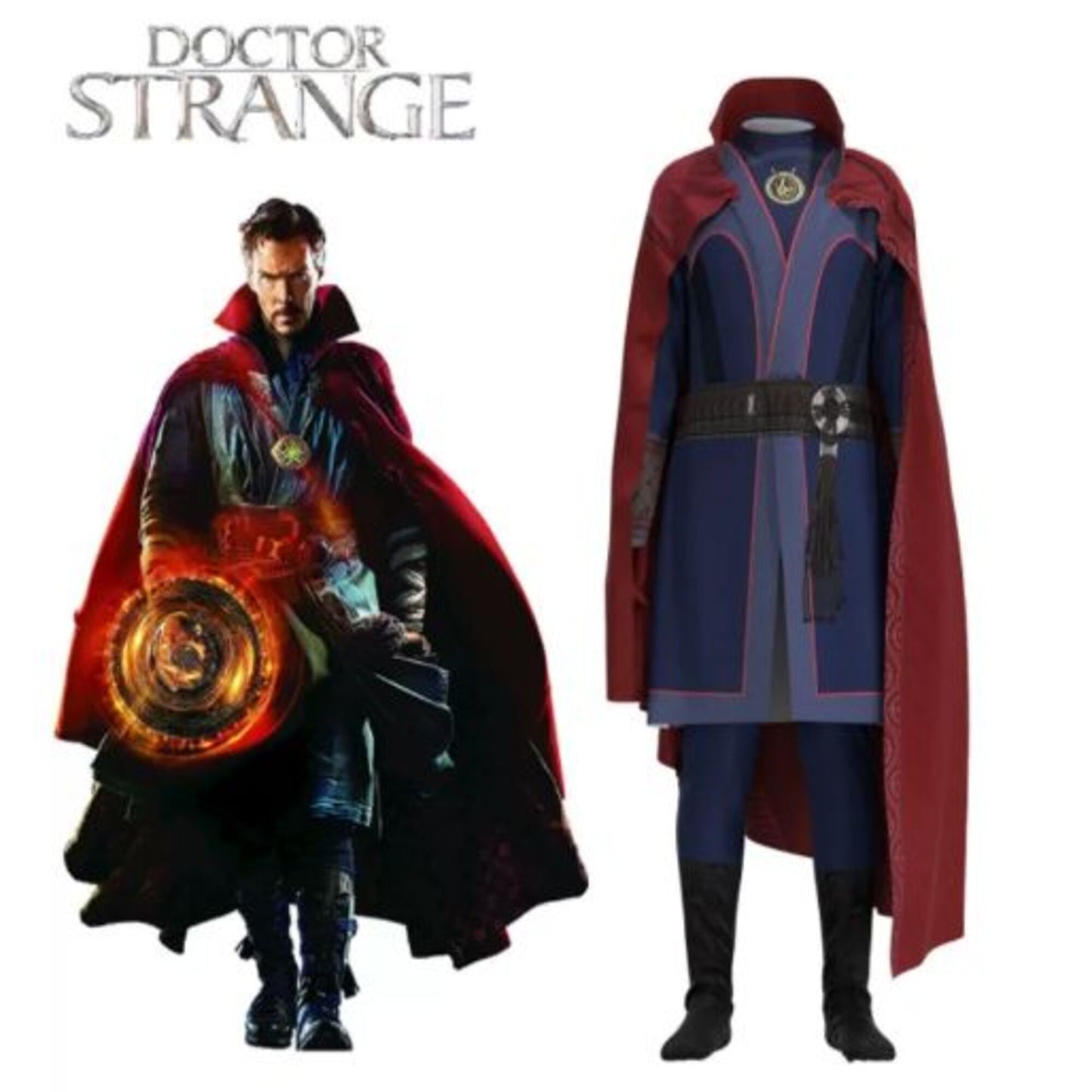 Doctor Strange Sorcerer Supreme Costume Set – Marvel Hero Cosplay Outfit for Halloween, Comic Con & Events | MTJ212 party X party