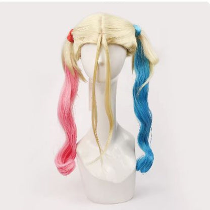 Suicide Squad Harley Quinn Cosplay Wig – Long Blonde & Pink Double Ponytail Costume Wig | DC212 party X party