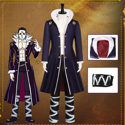 Chrollo Lucilfer Cosplay Costume Hunter x Hunter Phantom Troupe Anime Outfit for Convention, Halloween, Stage Performance & Roleplay – QL007 party X party