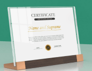 Certificate rack, honor certificate rack, memorial certificate rack, souvenir display rack, engraving – TR-1720