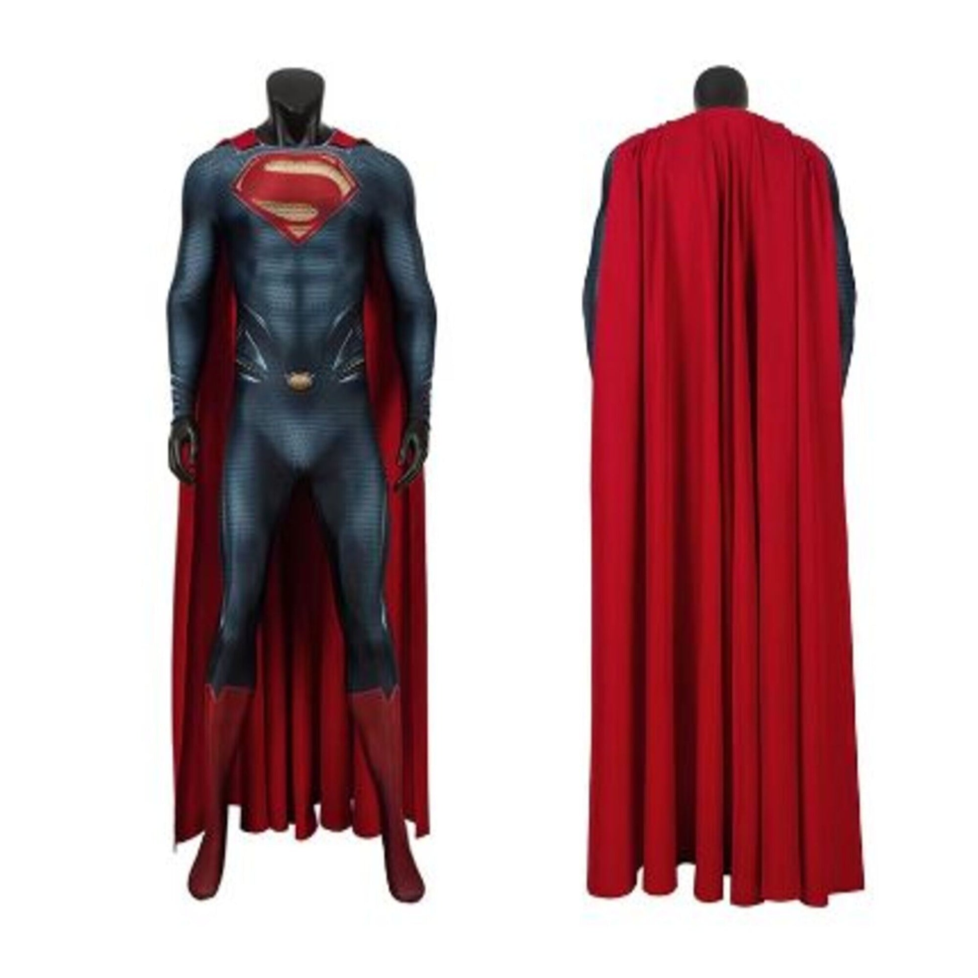 Superman Man of Steel Clark Kent Dark Blue Cosplay Bodysuit Costume – Stage & Halloween Performance | DC017 party X party