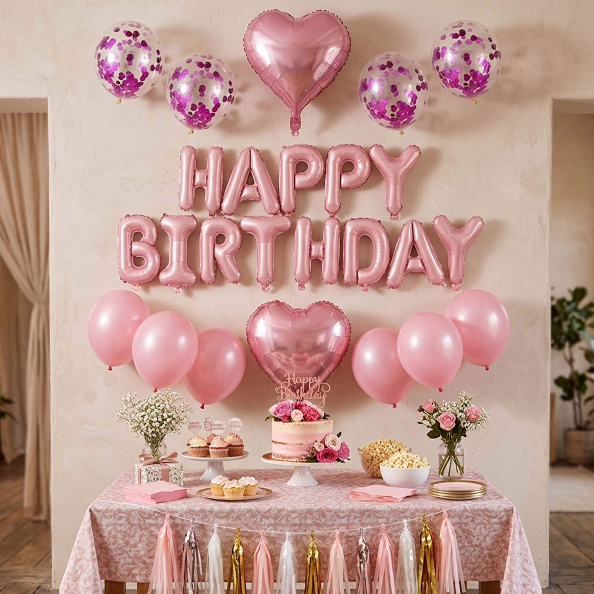 Birthday Heart Sequin Balloon Set - Celebrate in Style S055 party X party