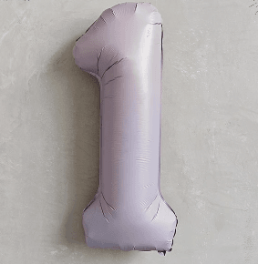 Cream Purple Number Balloon 40 Inch Party Decoration--B178