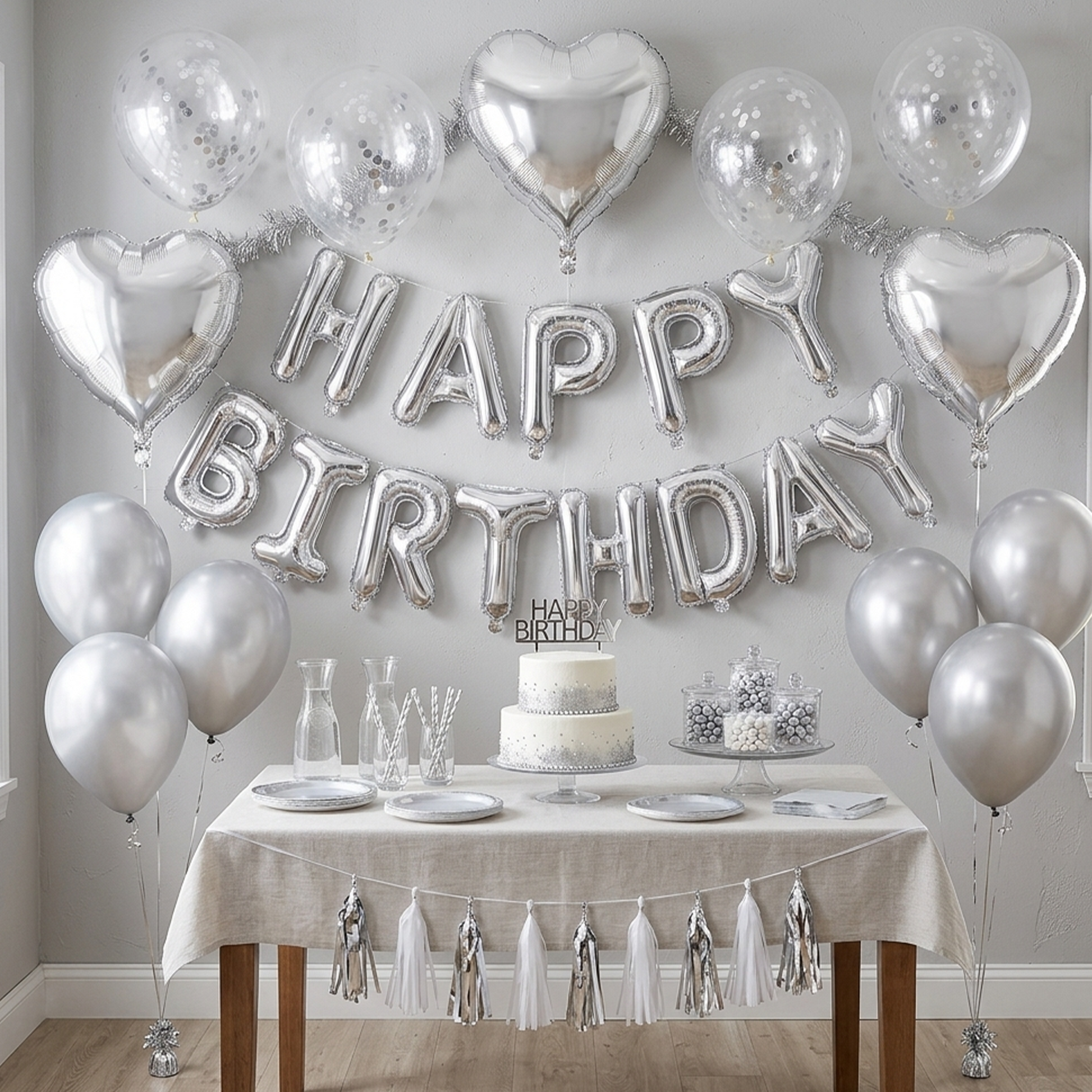 Birthday Heart Sequin Balloon Party Decoration Set S057 party X party