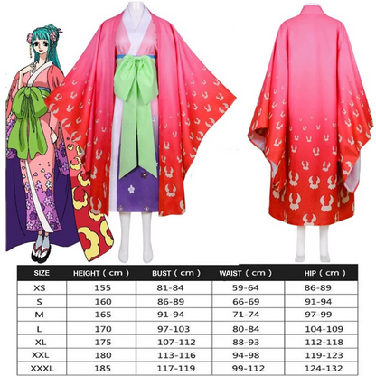 One Piece Wano Country Arc – Kozuki Hiyori (Komurasaki Oiran) Kimono Cosplay Costume Anime Role-Play Outfit 0021