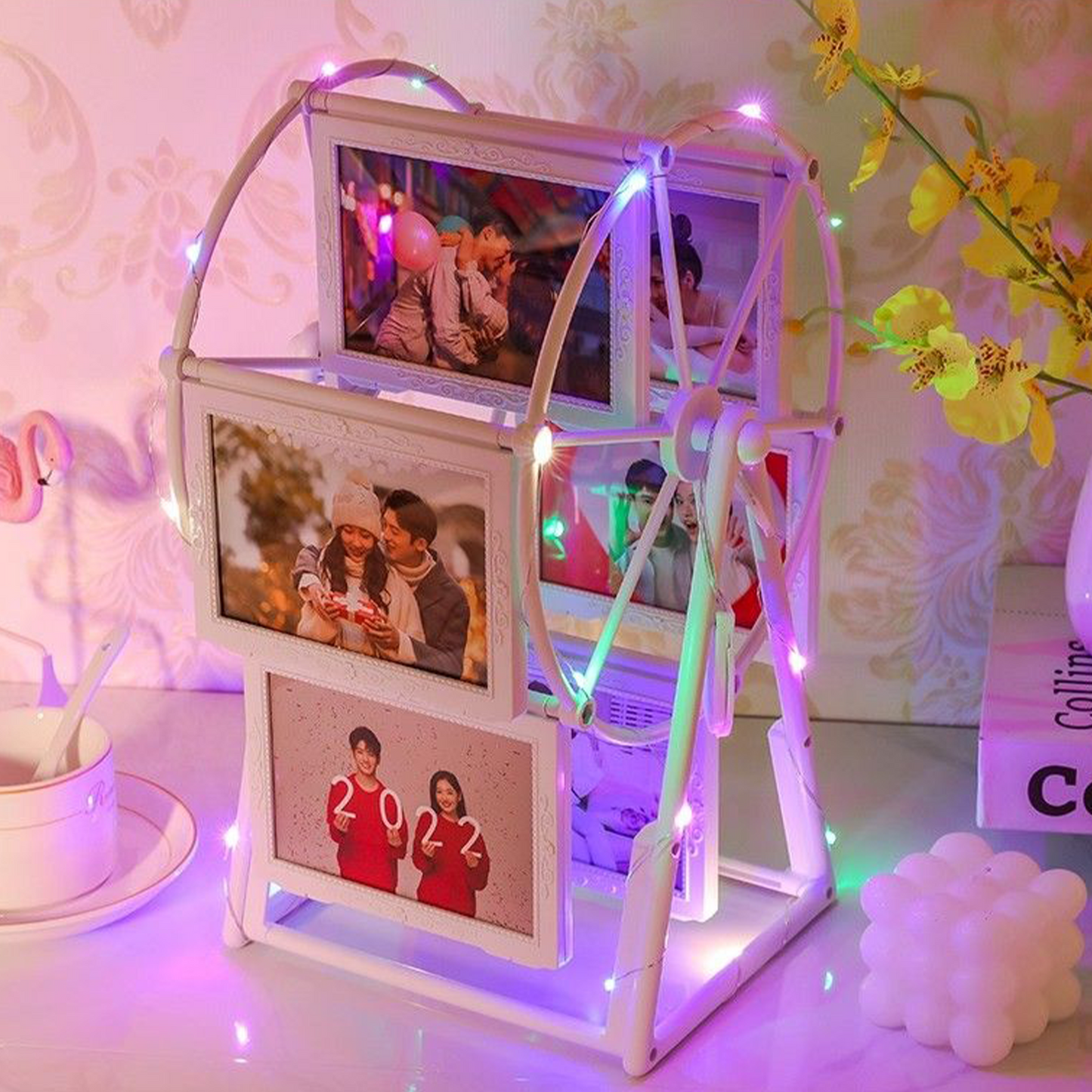 Creative Ferris Wheel Photo Frame — Custom Wedding, Desktop Album, or Children’s Memory Gift.