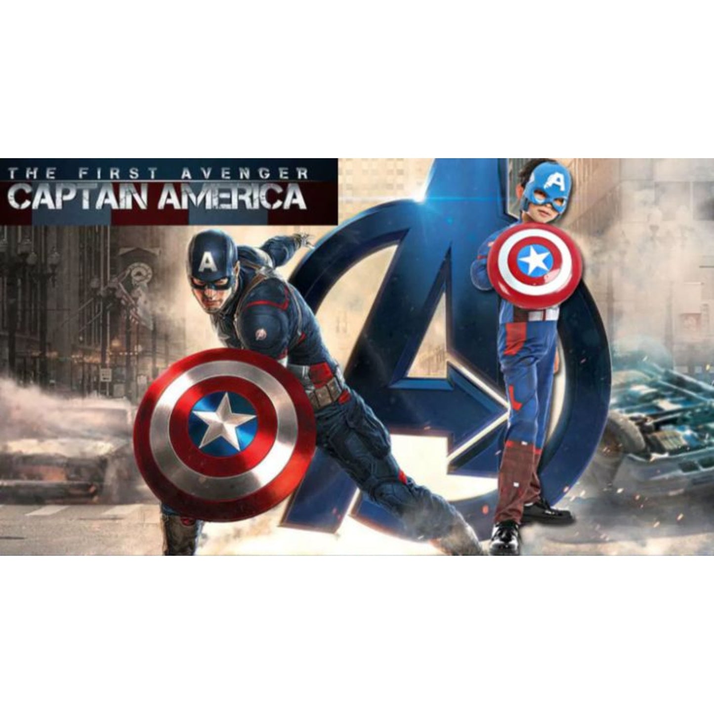 Captain America Kids Costume Set – Marvel Avengers Hero Cosplay Outfit with Shield & Mask for Boys Halloween | MTJ202 party X party
