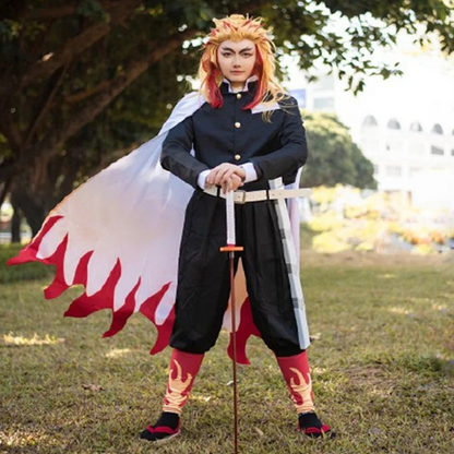 Rengoku Kyojuro Cosplay Costume – Demon Slayer Flame Hashira Uniform Men's Kimono G002 party X party