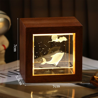 Official Inspired The Little Prince Crystal Night Light | Dreamy Bedroom Decoration & Tabletop Ornament | Meaningful Birthday Gift for Girls & Women