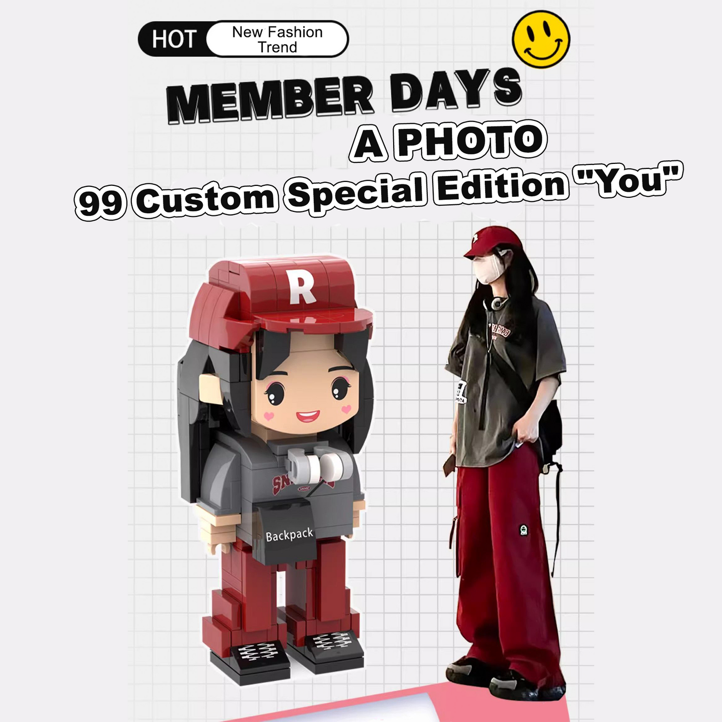 Custom Couple Photo Building Blocks & Figurines