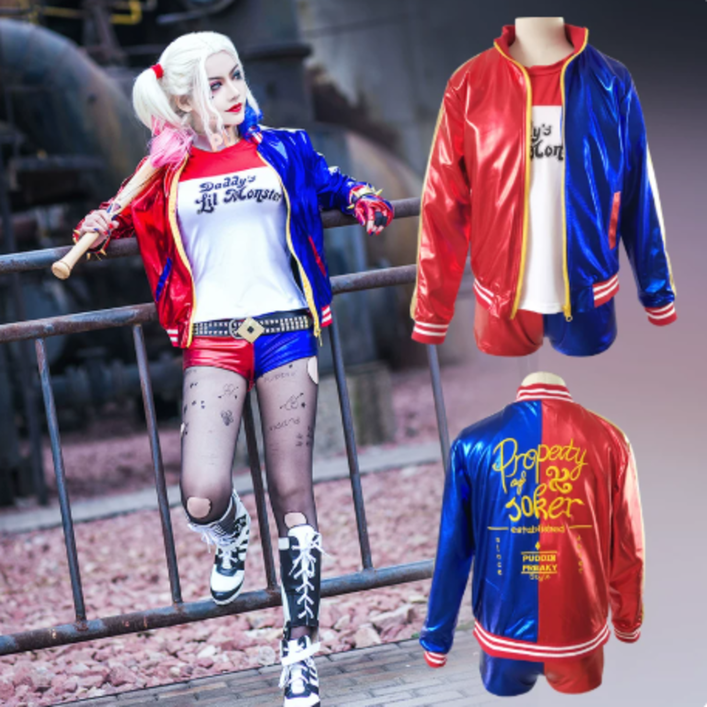 Suicide Squad Harley Quinn Movie-Inspired Cosplay Jacket | DC201 party X party