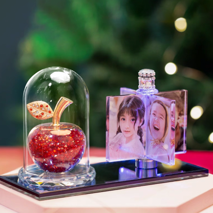 Custom Photo Crystal Lamp | Personalized Glowing Picture Frame | Unique Tabletop Wedding or Anniversary Gift | Creative DIY Light Display