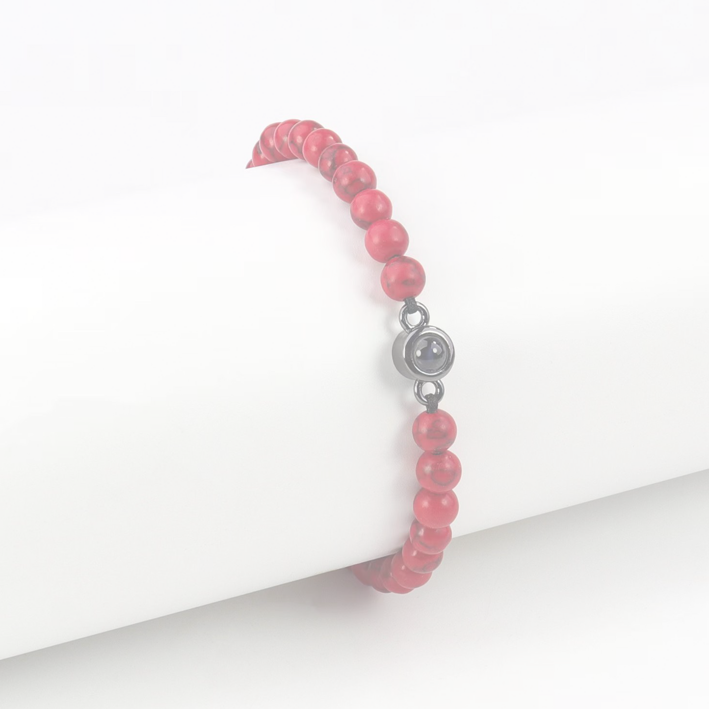 Couple Bracelets — red string for women, wristband for men, projection stone design, perfect Valentine’s Day gift.