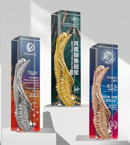 Crystal Trophy Creative Trophy Customizable Color Metal Three Colors Available – TR-585 - party X party
