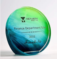 Crystal trophy fixed size-fixed base can be engraved and customized color-TR-450