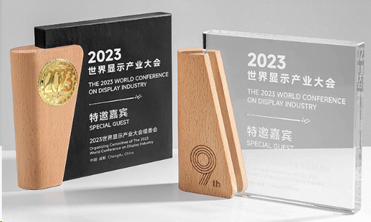 Wooden trophy, crystal trophy, creative trophy, engraving possible – TR-895
