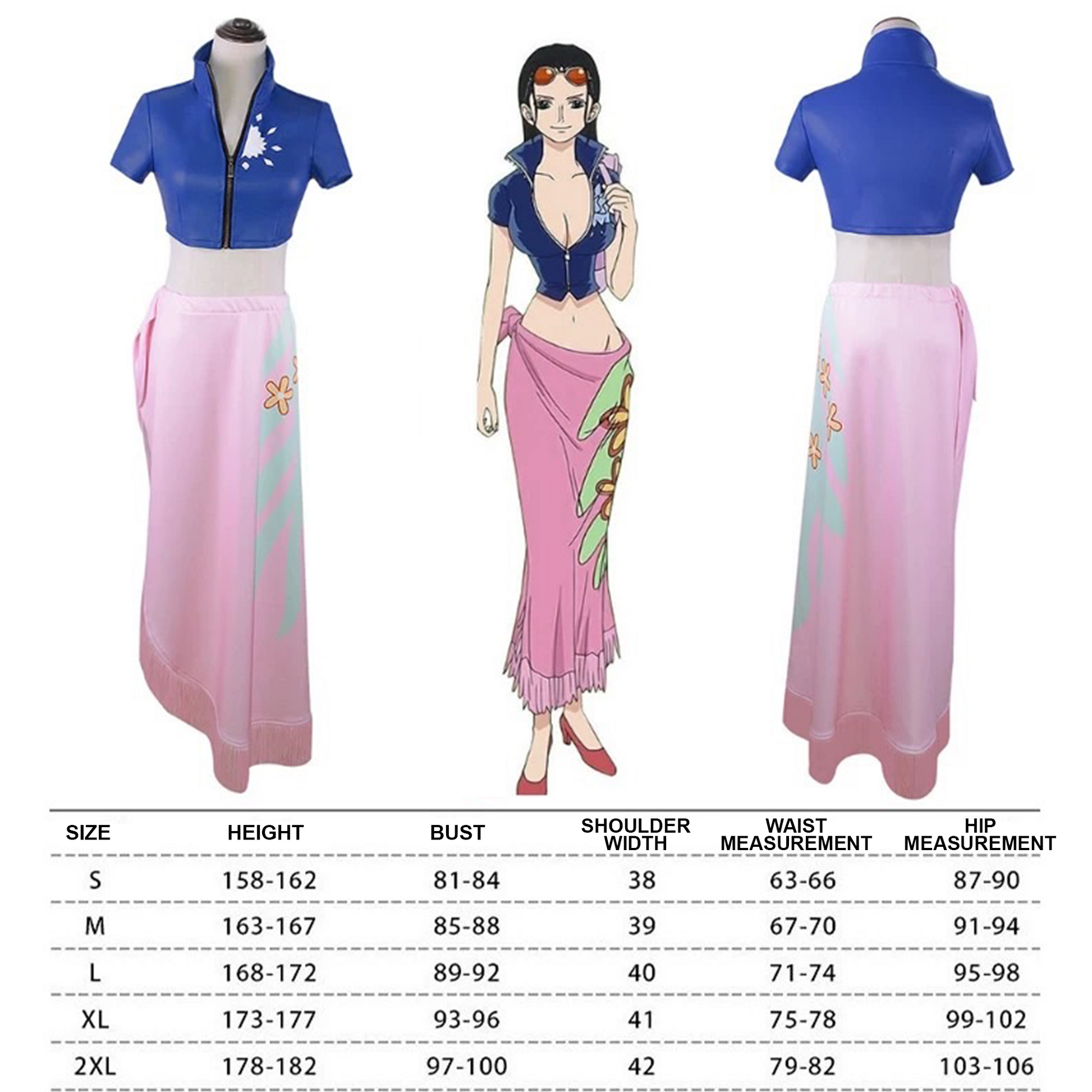 One Piece – Nico Robin Two Years Later Summer Women’s Performance Cosplay Costume 0017 party X party