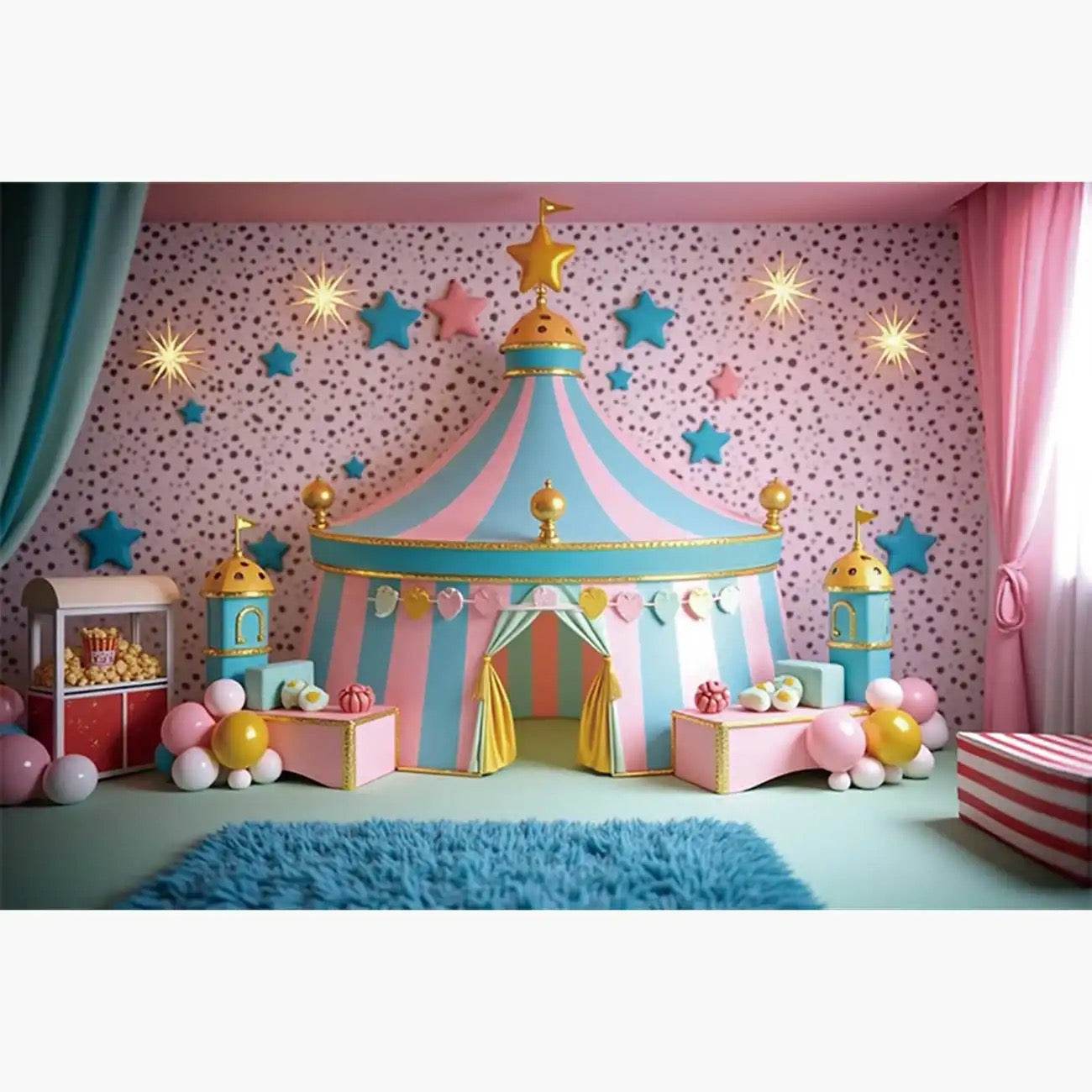 Custom Birthday Backdrop–TB-067 - party X party