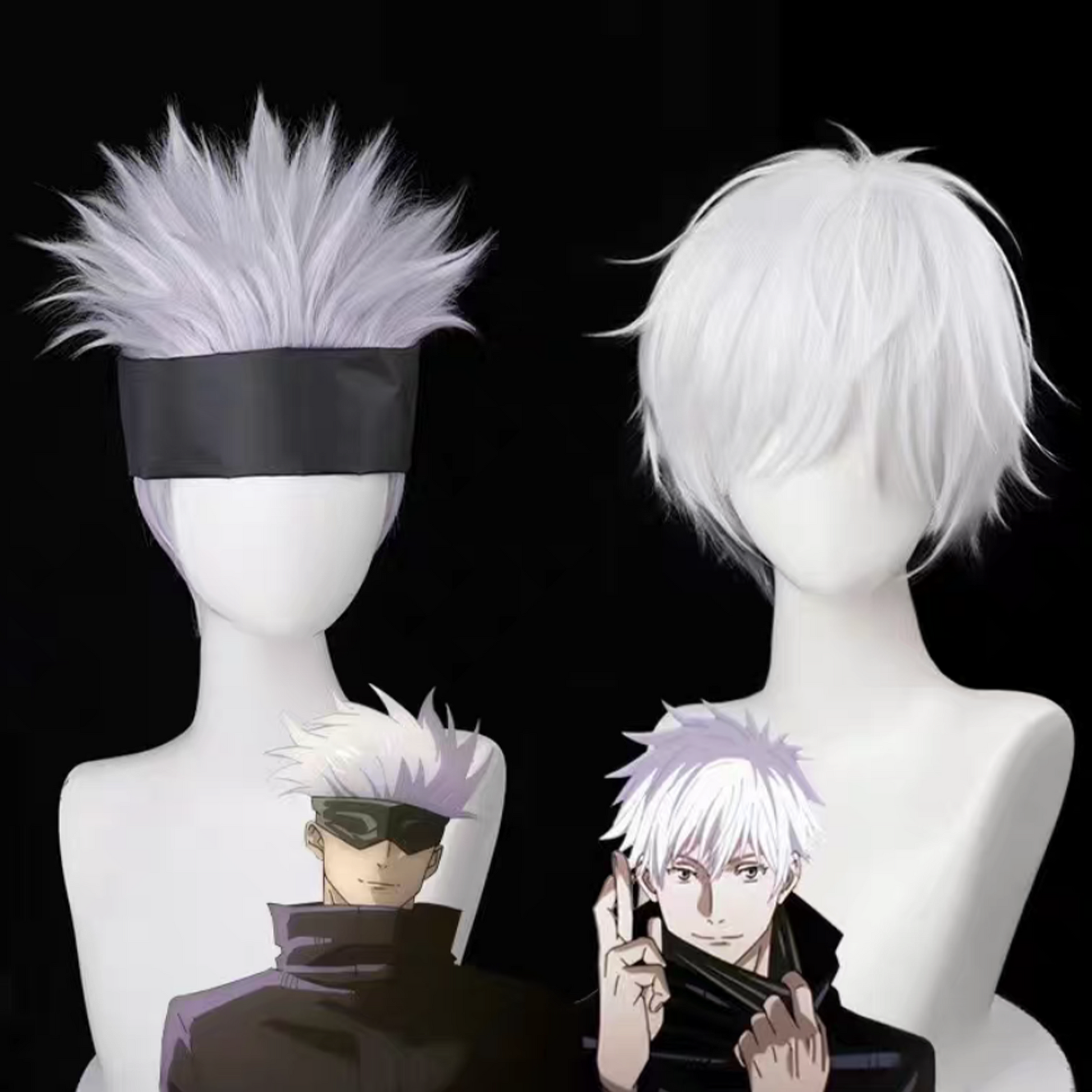 Jujutsu Kaisen Cosplay Costumes - Satoru Gojo loose wig (or Gojo wig – loose style) J018 party X party