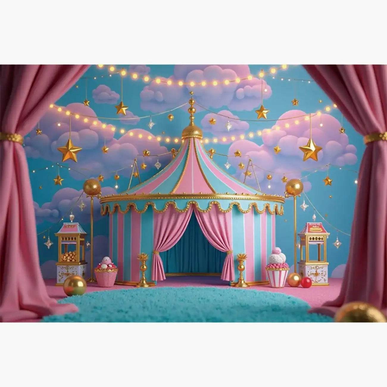 Custom Birthday Backdrop–TB-068 - party X party