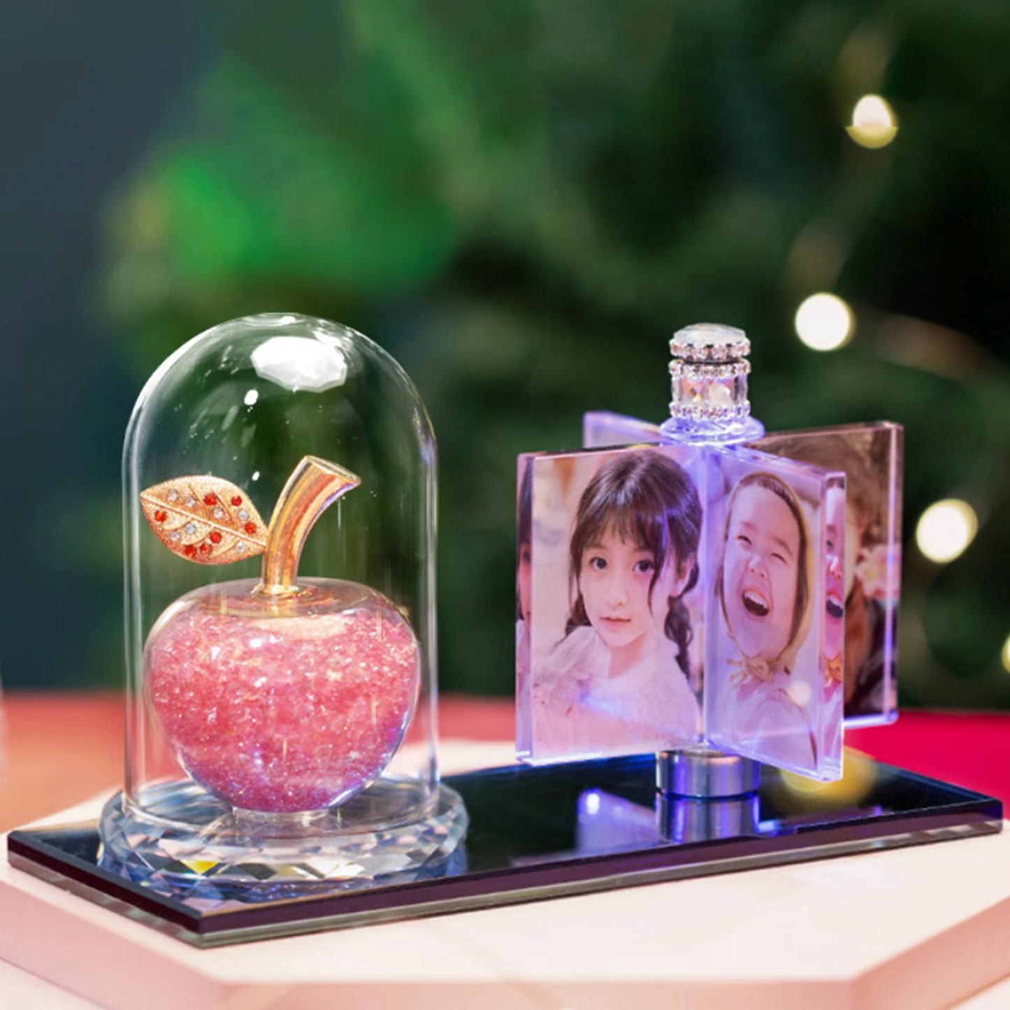 Custom Photo Crystal Lamp | Personalized Glowing Picture Frame | Unique Tabletop Wedding or Anniversary Gift | Creative DIY Light Display