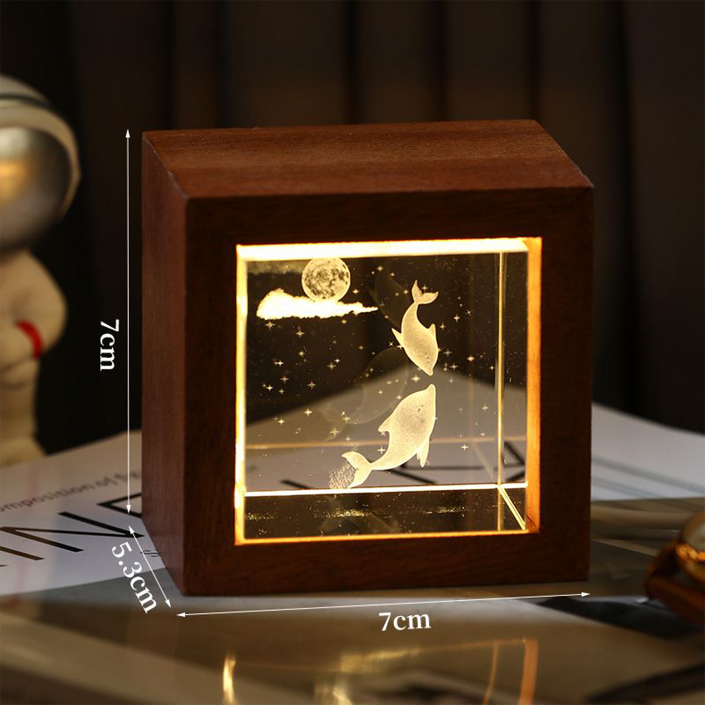 Official Inspired The Little Prince Crystal Night Light | Dreamy Bedroom Decoration & Tabletop Ornament | Meaningful Birthday Gift for Girls & Women