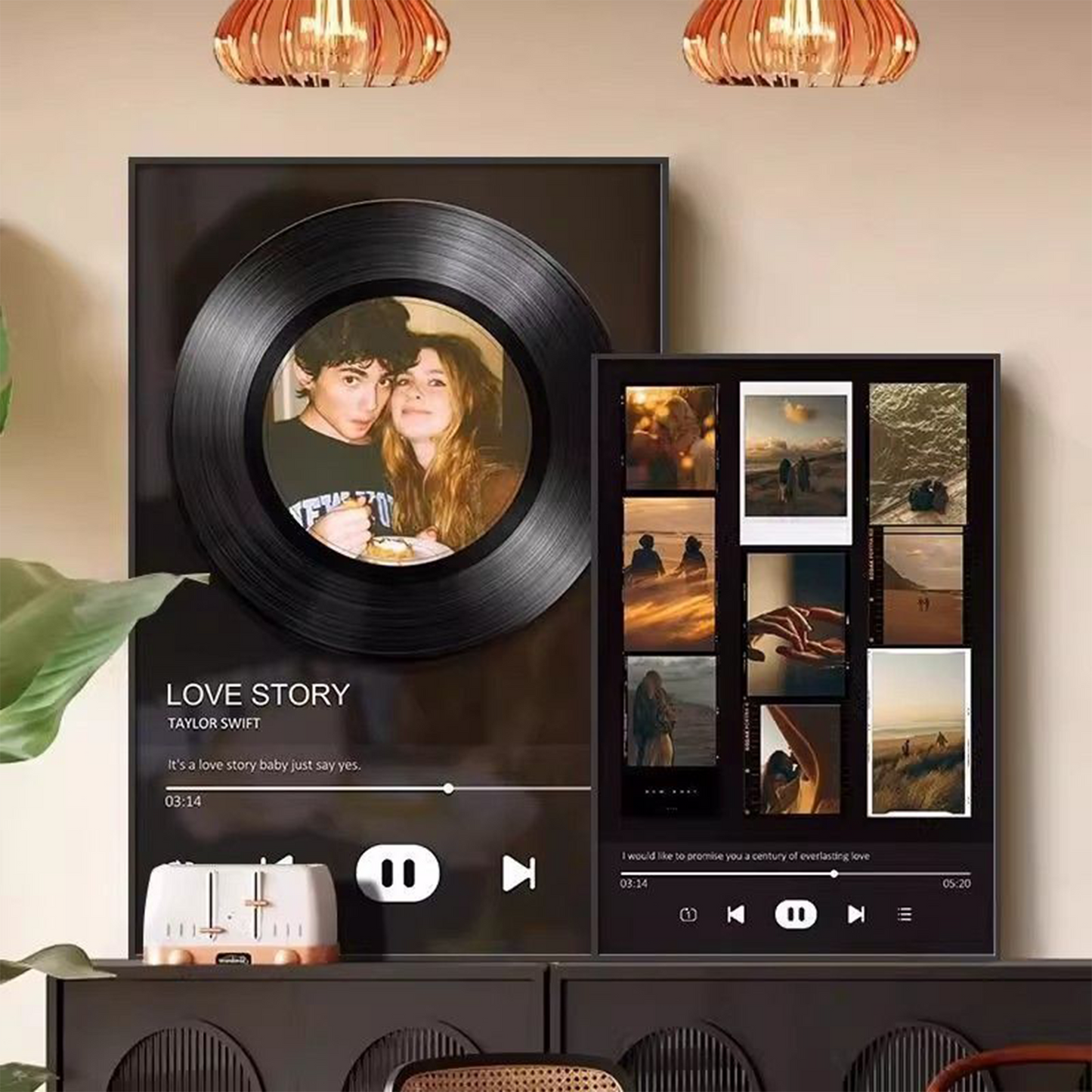 Custom Film Strip Photo Frame | Personalized Collage Print Gift for Couples & Besties | DIY Wedding & Anniversary Wall Art