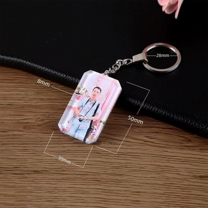 Double-Sided Photo/Pattern Custom Keychain, Creative Birthday Gift, Fashionable Charm, Gift for Boyfriend/Girlfriend party X party