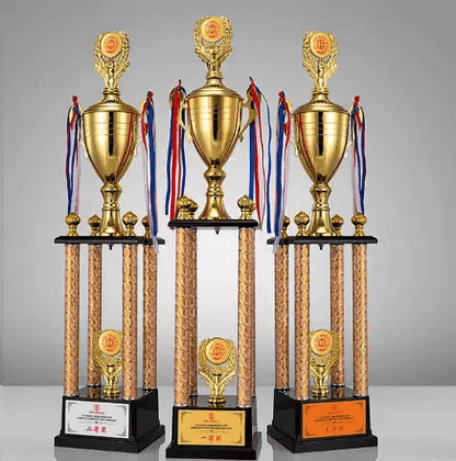 Engravable Metal Trophy | Creative Commemorative Award in Optional Sizes – TR-1480 - party X party
