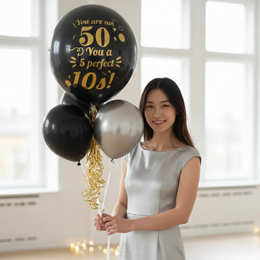 24″ Japanese Wave-in-Wave Crystal & Rubber Balloon Bundle – Custom-Printed – B161 party X party