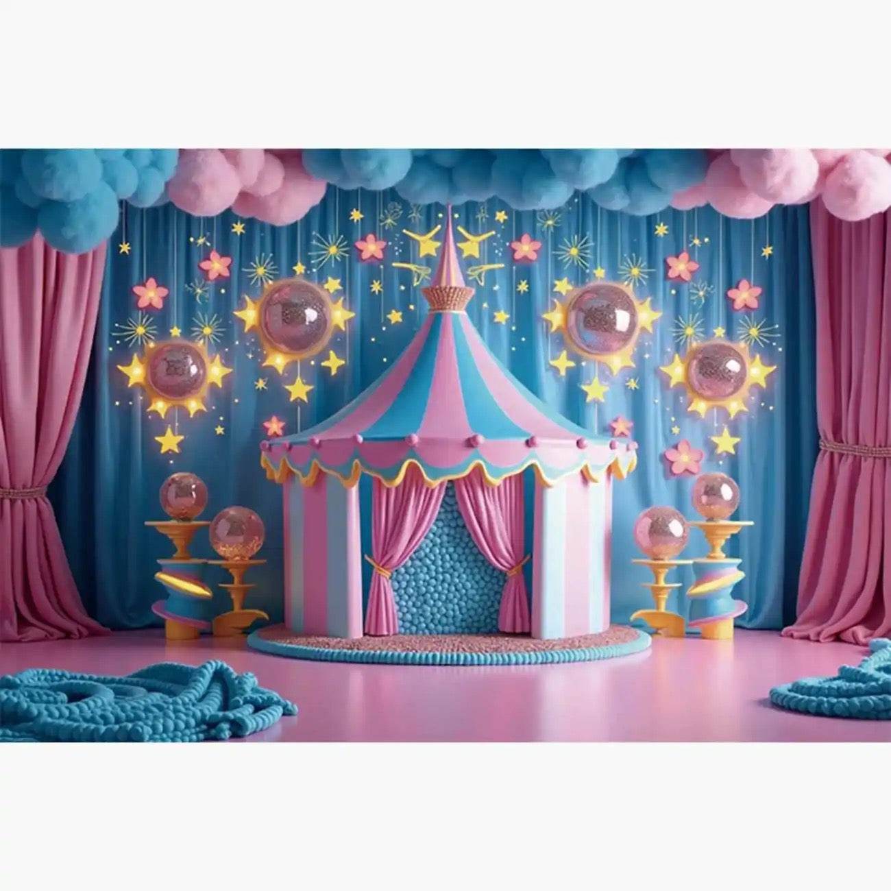 Custom Birthday Backdrop–TB-074 - party X party