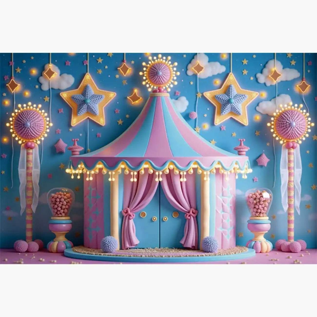Custom Birthday Backdrop–TB-076 - party X party