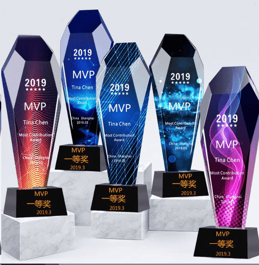 Crystal Trophy, Championship Souvenir, Customizable Color, Trophy – TR-180 - party X party