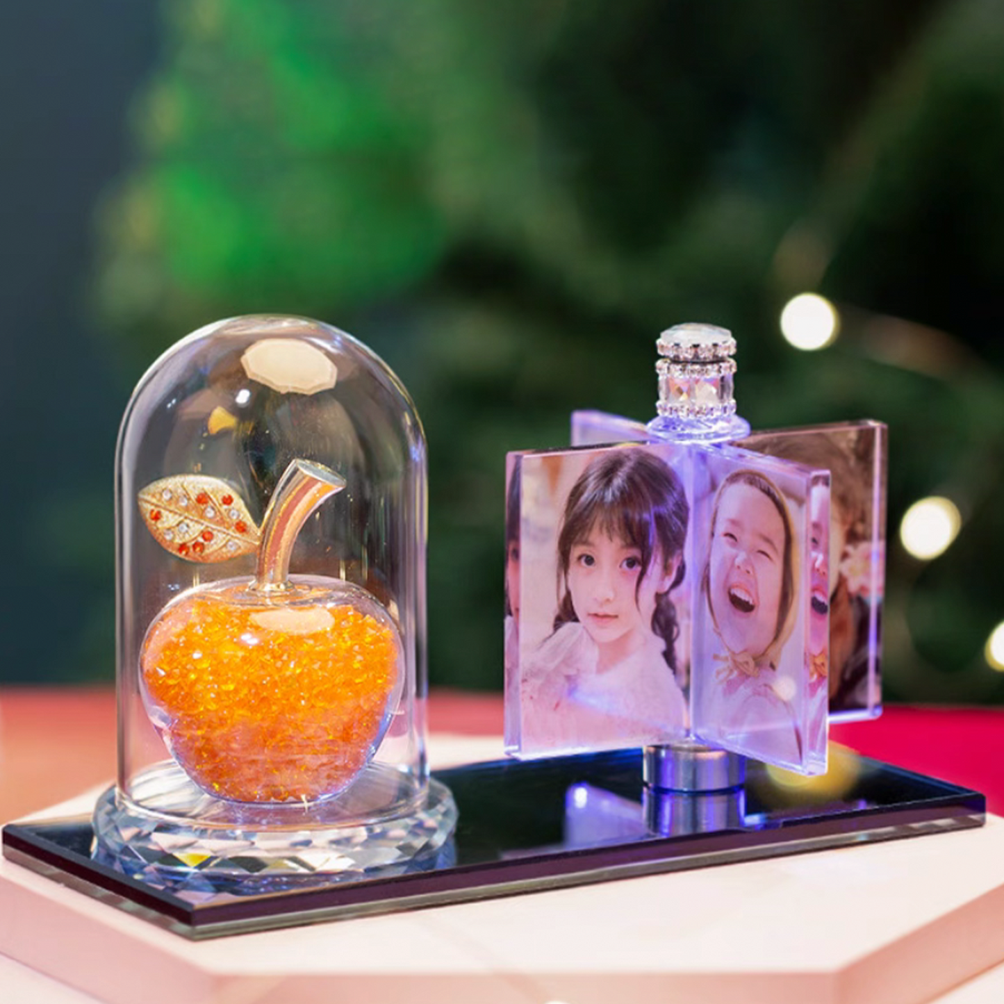 Custom Photo Crystal Lamp | Personalized Glowing Picture Frame | Unique Tabletop Wedding or Anniversary Gift | Creative DIY Light Display