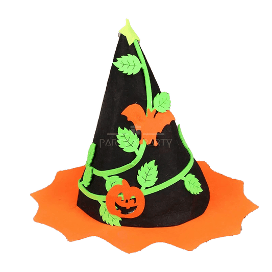 Halloween Hat with Pumpkins, Bat and Vines | Costume Party Accessory - party X party