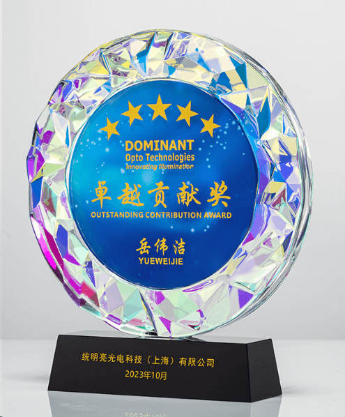 Crystal trophy base can be engraved Can be replaced with white crystal Fixed size Customizable color – TR-430