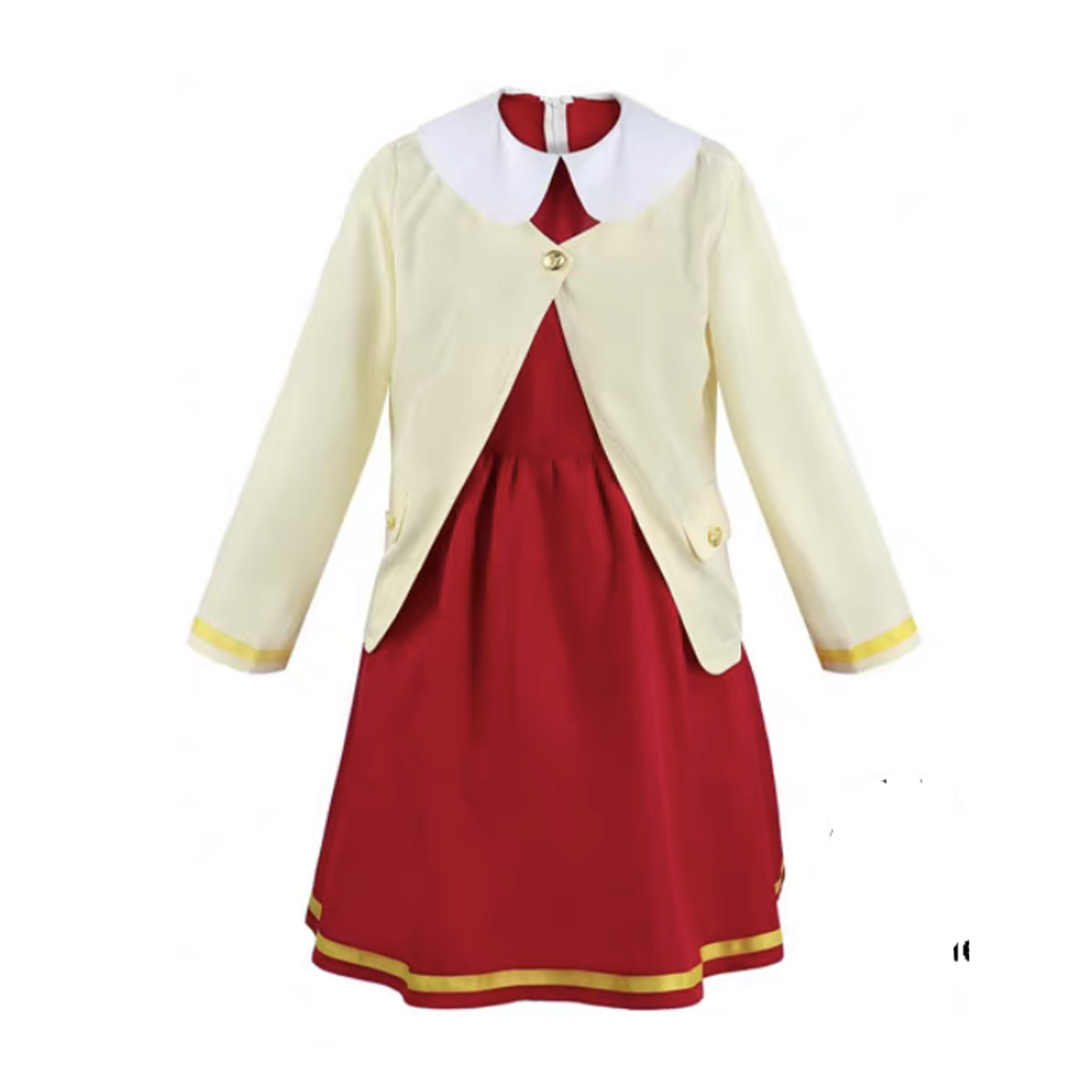 Spy x Family Anya Cosplay Set – Red & Yellow Outfit with Coat SF015 party X party
