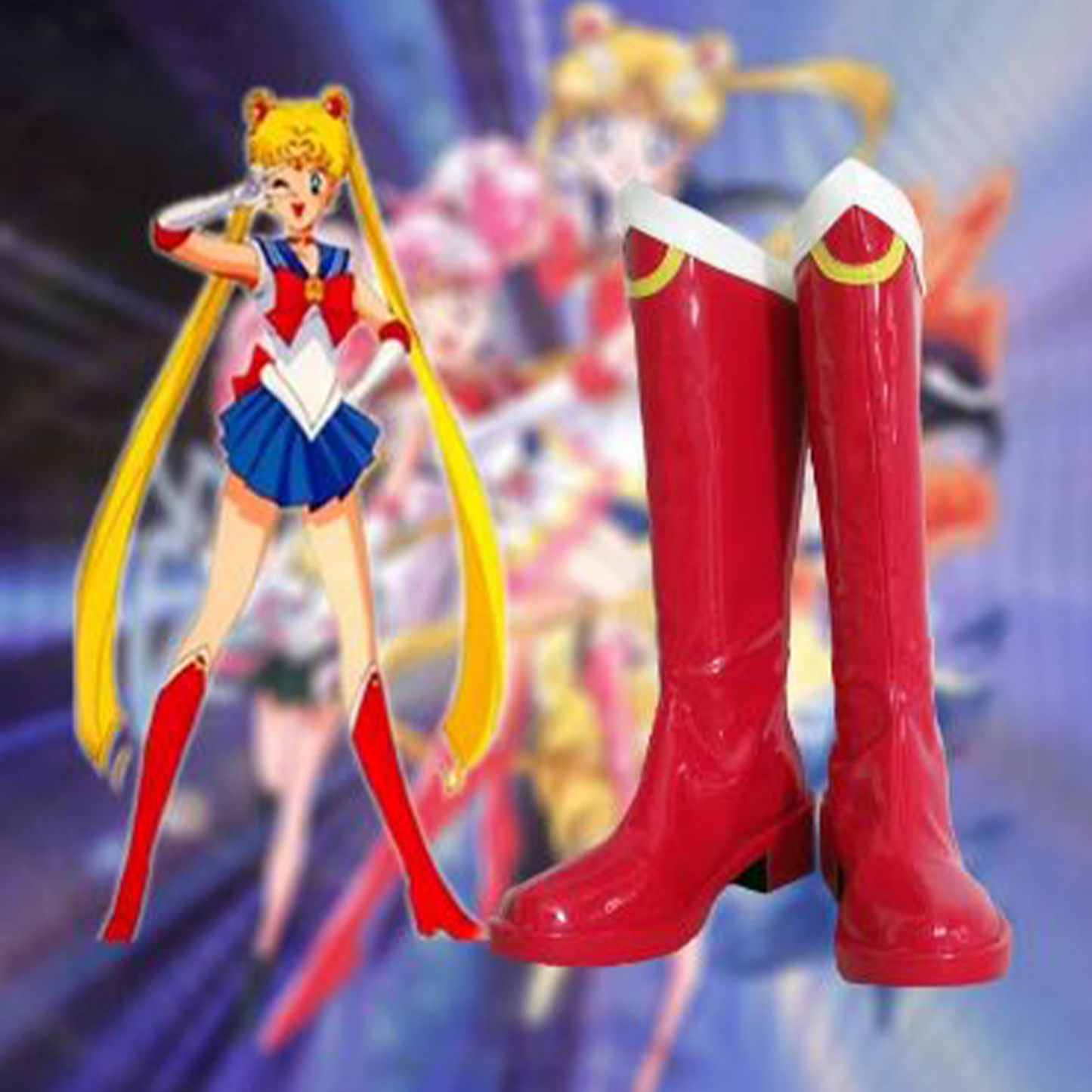 Sailor Moon Usagi Tsukino Cosplay Boots – Anime Costume Shoes SM021 party X party