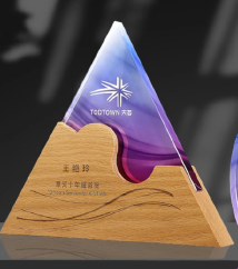 Wooden Trophy, Creative Trophy, Customizable Color, Engravable – TR-770