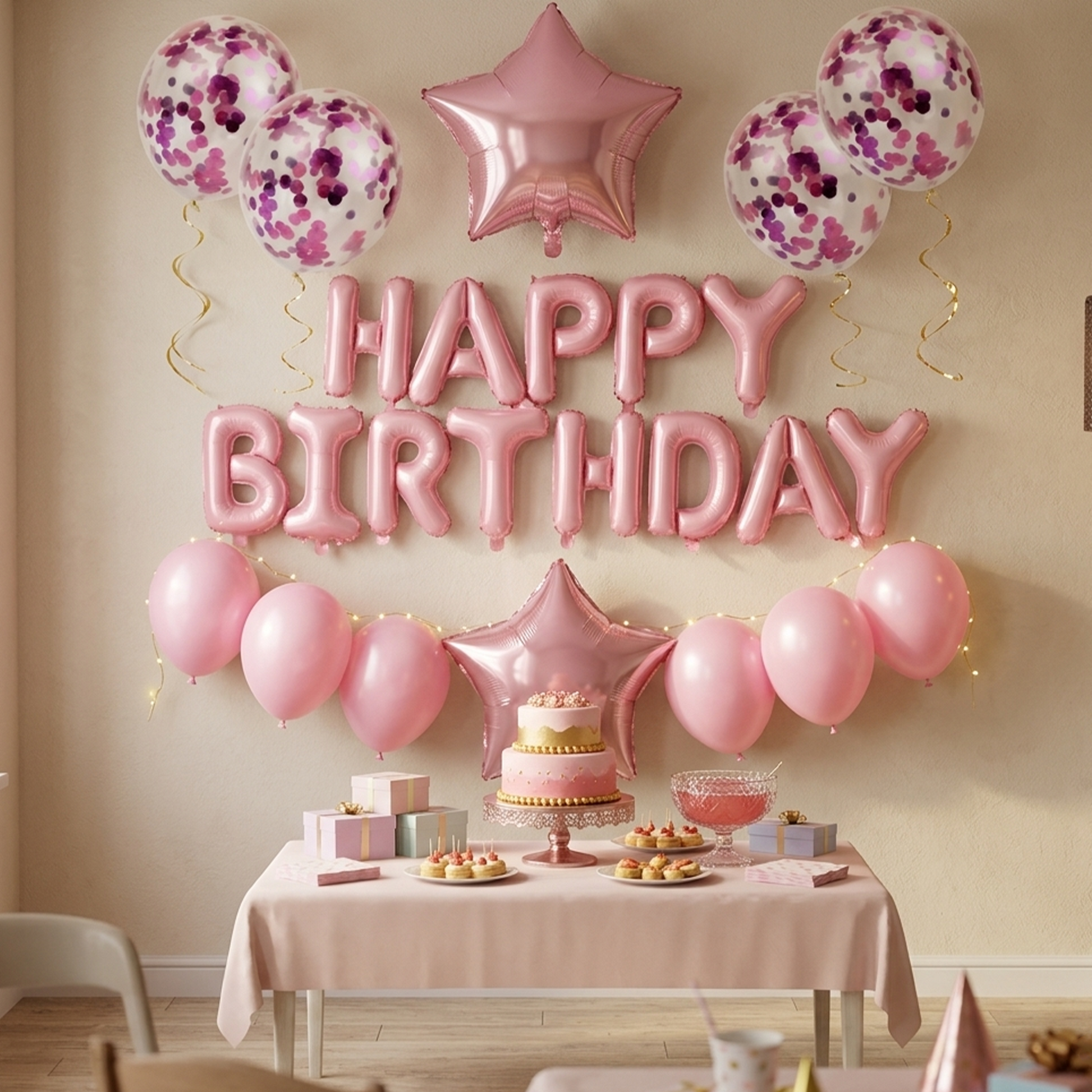 Sequin Balloon Party Decoration Birthday Party Set (Pink) – S008 party X party