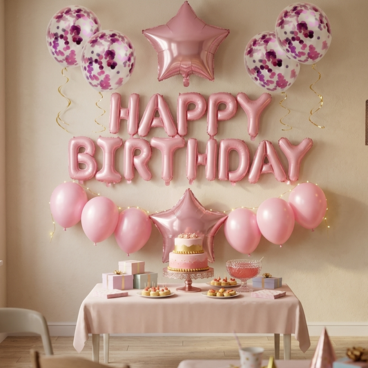 Sequin Balloon Party Decoration Birthday Party Set (Pink) – S008 party X party