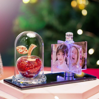 Custom Photo Crystal Lamp | Personalized Glowing Picture Frame | Unique Tabletop Wedding or Anniversary Gift | Creative DIY Light Display