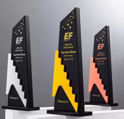 Crystal Trophy Creative Trophy Customizable Color Three Metal Colors Available – TR-660