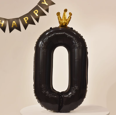 Black Crown Digital Balloon 40" Party Decoration - B180 party X party